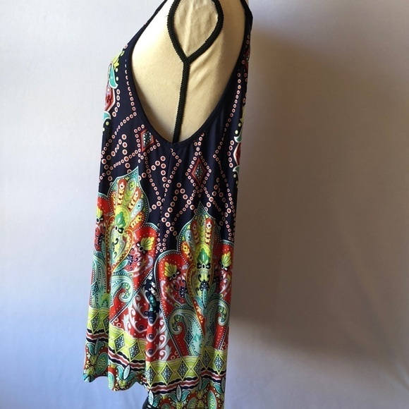 𝅺MOA Spaghetti Strap Multicolored Dress Size Medium - Picture 4 of 6
